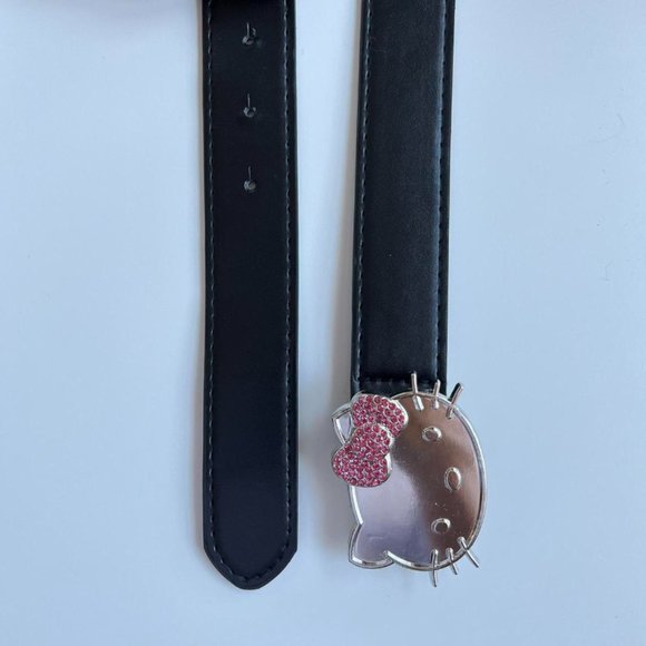 Y2K 2000s Hello Kitty rhinestone crystal grunge goth emo punk belt - Picture 2 of 7